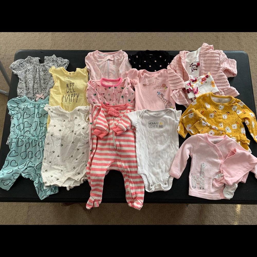 13pc 0-3MO Baby Girl Lot!
